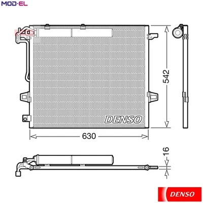 CONDENSER AIR CONDITIONING DCN17057 FOR MERCEDES-BENZ M 272.945 OM642.820 3.0L - Image 1 of 4