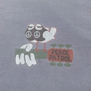 Vintage Woodstock Security Guard T Shirt Peace Patrol Bigger 1990s Blue Unionbay - Picture 1 of 13