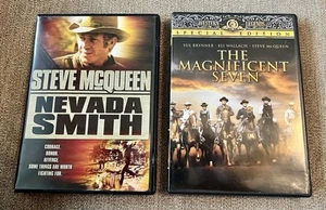 2 Steve McQueen DVD NEVADA SMITH & THE MAGNIFICENT SEVEN Karl Malden Yul Brynner - Picture 1 of 2