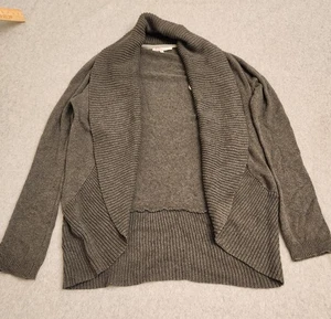 Victoria's Secret Sweater cashmere Small Gray Open Front Shawl Collar Cardigan - Picture 1 of 16
