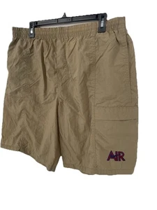Vintage 90er Nike Center Swoosh Spell Out Oberschenkel Logo Nylon khaki Cargo Tasche Shorts - Bild 1 von 12