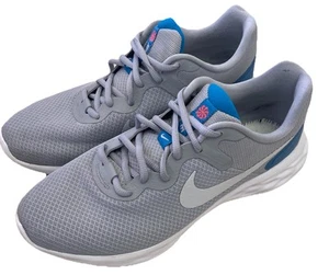 Nike Revolution 6 Scarpe da Corsa Uomo 10.5 Grigio Blu Imperiale Sneakers DC3728-006 - Foto 1 di 7