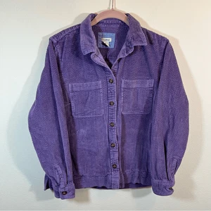 L.L. Bean Women’s Purple Corduroy Button Down Shirt Small - Picture 1 of 12
