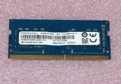8GB 1Rx8 PC4-2666V-SA1-11 RAMAXEL RMSA3260ME78HAF-2666 Notebook Arbeitsspeicher - Bild 1 von 2