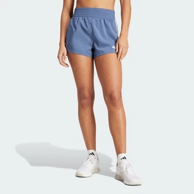 adidas women Pacer Training 3-Stripes Woven High-Rise Shorts - Image 1 of 4