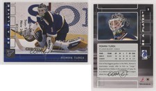 2001 ITG Be A Player Memorabilia Sapphire Chicago Sun-Times /10 Roman Turek #5