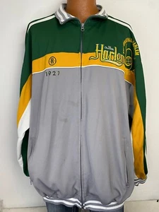 PlatinumFubu Harlem Globetrotters Jacket Mens 2XL Yellow Embroidered Zip Distres - Picture 1 of 17