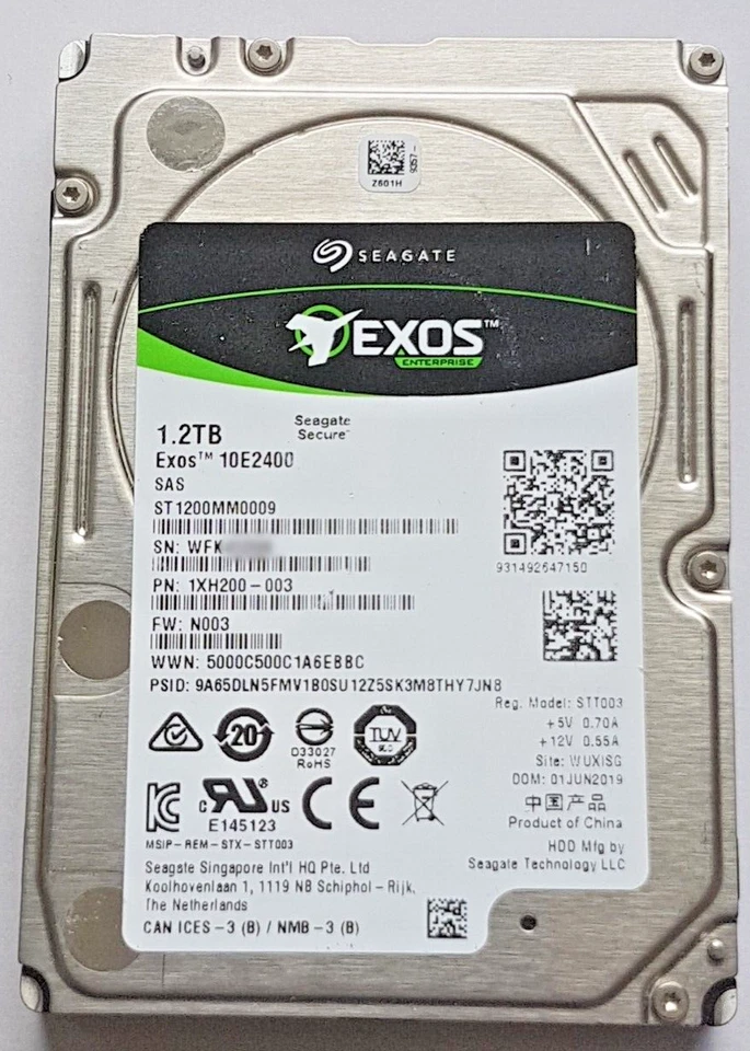 1.2 SAS Seagate Exos 10E2400 ST1200MM0009 10K 128MB HDD 2,5 " Hard Drive - Image 1 of 1