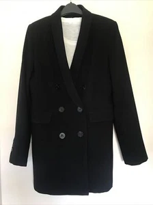 Black Zara Tweed Blazer Size s - Picture 1 of 7