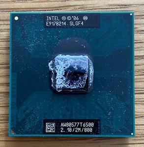 Intel Core 2 Duo T6500 Mobile CPU 2.1GHz Dual Core Socket P Processor SLGF4 - Picture 1 of 1