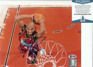 JERRY STACKHOUSE signed (DETROIT PISTONS) NBA 8X10 photo BECKETT BAS T89897 - Picture 1 of 1