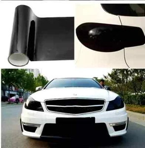 30 x 200cm Dark Smoke Black Tint Film Headlights Tail lights Car Vinyl Wrap - Picture 1 of 8
