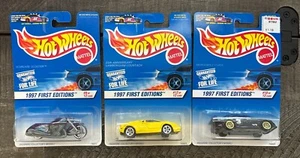 Hot Wheels First Edition 1997 Lot of 3 New in Box Mercedes Lambo Motorcycle EG - Picture 1 of 10