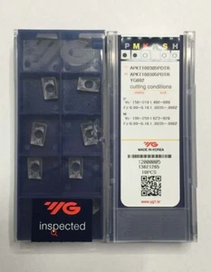 10pcs APKT100305PDTR YG602 YG CNC blade Carbide Inserts milling inserts APKT10 - Bild 1 von 2
