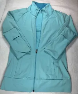 Tuff Athletics Zip Up Workout Jacket Women's Size Small Teal - Picture 1 of 7