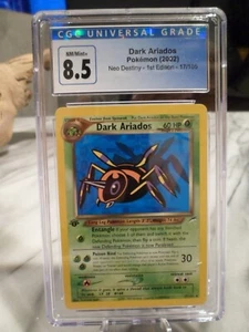 Dark Arios CGC 8,5 casi nuevo/como nuevo+ Pokémon 2002 Neo Destiny primera edición 17/105 - Imagen 1 de 2