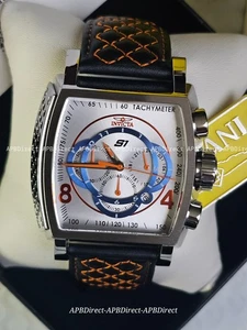 Invicta – S1 Rally – Chronograph - Black Orange Leather - Quartz Mens Watch  - Picture 1 of 17