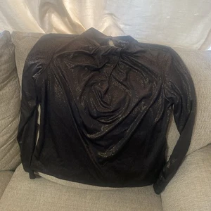 RACHEL ZOE Damen Gr. L schwarz anthrazit glänzend 100% Polyester Bluse Shirt Top - Bild 1 von 7