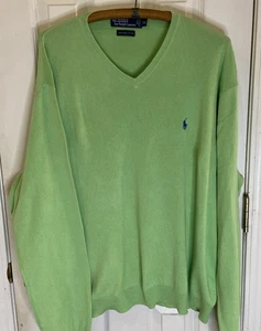 Polo Ralph Lauren Pima Cotton Herren Pullover Sweater Grün Gr. XXL - Bild 1 von 6