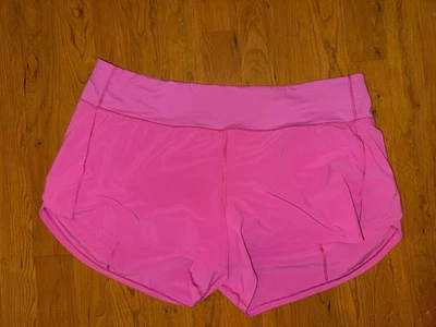 Pantalones Cortos Lululemon Rosa Speed Up Talla 14 Tiro Alto Rosa Sónico Atlético Preppy Foto 1 de 4