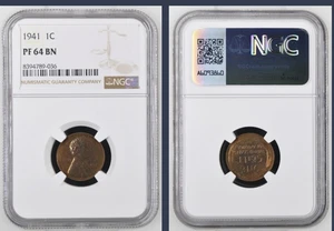 1941 Lincoln Wheat Cent/NGC PF 64 BN - Picture 1 of 1