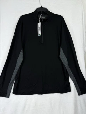 Nueva Camisa Smartwool 2XL 1/4 Cremallera Negra Gris Hombres Capa Base Cuello Simulado Lana Merino Foto 1 de 4