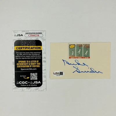 Duke Snider Autograph Signed 3x5 Index Card Brooklyn Dodgers HOF JSA COA - Image 1 of 4