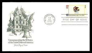 MayfairStamps US FDC 1976 Washington DC Illinois Flag Bicentennial Era Artmaster - Picture 1 of 2