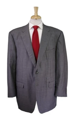Samuelsohn Recent Solid Gray Super 110's Wool 2-Btn Suit 48L - Image 1 of 4
