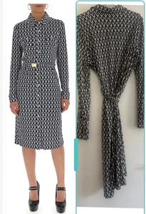 Tory Burch Crista Hemdkleid mit Gürtel Seidenmischung Größe XLT - Bild 1 von 6