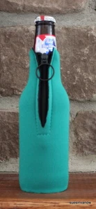 Kelly Green bottiglia birra Koozie con cerniera refrigeratore Coolie Huggie bottiglia muta - Foto 1 di 3