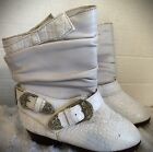 Slouch Boots Toddle vintage Boots sz 6 White Toddler Dyna Kids  {K}