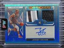 2022-23 Obsidian Jeremy Sochan Rookie Jersey Ink Blue Flood Patch Auto RC #21/27
