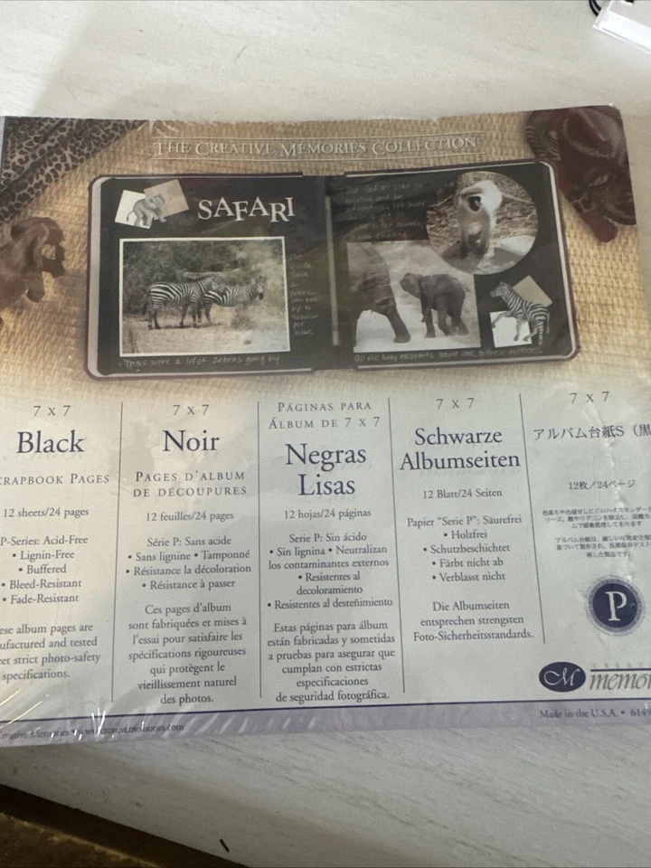 Páginas de álbum de recortes Creative Memories negras de 7" x 7" - ¡NUEVAS!! Foto 1 de 1