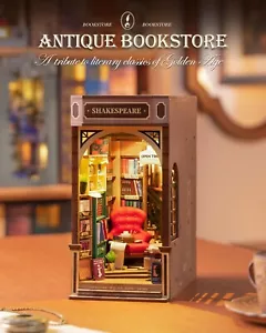 Rolife Bookstore DIY Book Nook Shelf Insert 3D Wooden Puzzle DIY Mini Dollhouse - Picture 1 of 9