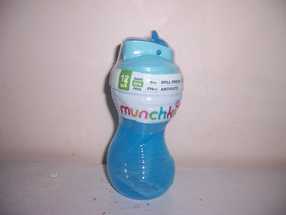 Munchkin A prueba de derrames poderoso agarre pajita abatible taza para sorber 12+M caja azul Pp Foto 1 de 1