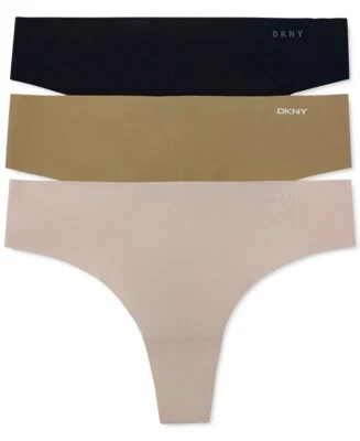 Lote de 3 bragas de tanga DKNY para mujer talla S corte en cualquier lugar DK5026 Foto 1 de 4