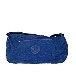 Dark Blue Mini Hobo Handbag Purse Vintage Kipling Shoulder Bag w Zipper 90s y2k - Picture 1 of 9