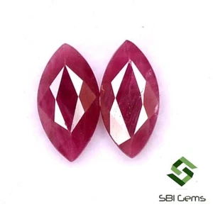 1.75 Cts Certified Natural Ruby Marquise Cut Pair 9x4.50 mm Burma Gemstones - Picture 1 of 5
