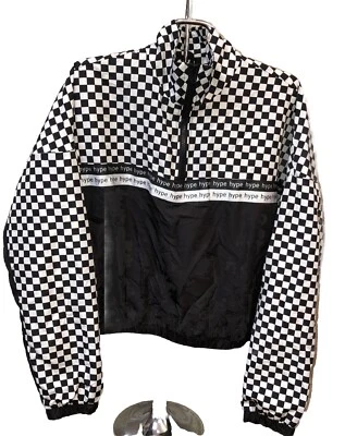 Rue 21 Jacket Checkered Hype PullOver Wind Breaker NEW Size L Skater Vans - Image 1 of 4