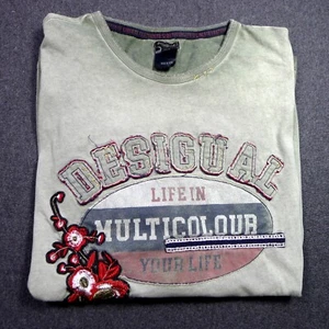 Desigual Long Sleeve Sweatshirt "Life In Multicolor " Size XL - Picture 1 of 13