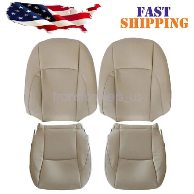 LA00 LB00 For 2007-2012 Lexus ES350 Driver & Passenger Perforated Seat Cover Tan - Image 1 of 4
