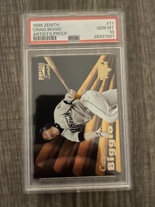 1996 Zenith Artist’s Proof Craig Biggio #71 PSA 10 Gem Mint Astros - Picture 1 of 2