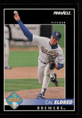 Cal Eldred 1992 Pinnacle #249 Milwaukee Brewers Baseball Card - Image 1 of 2