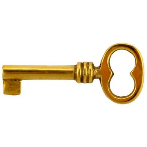 Solid Brass Medium Jewelry Box or Presentation Skeleton Key NEW Cover