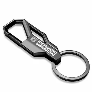 RAM Power Wagon Gunmetal Black Carabiner-style Snap Hook Metal Key Chain - Picture 1 of 5