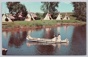 Postcard Northern Native American Village Hiawatha - Picture 1 of 2