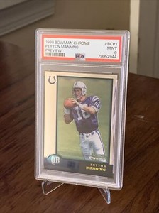 1998 Bowman Chrome Peyton Manning Preview BCP1 PSA 9