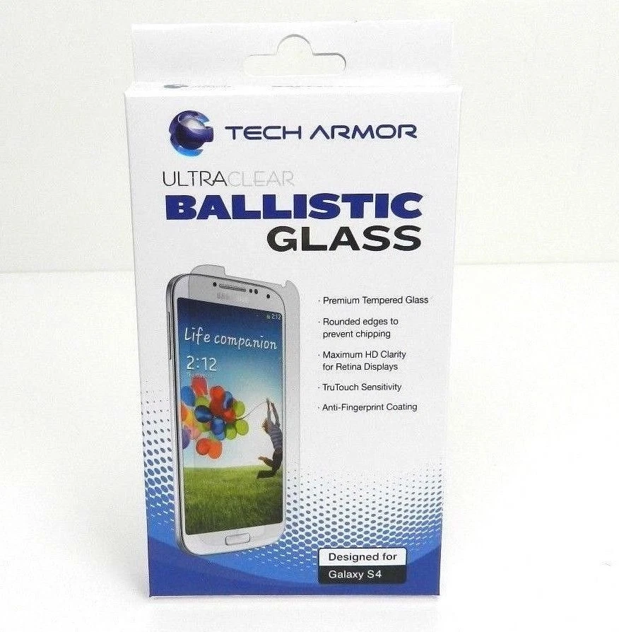 Tech Armor Ultra Clear Ballistic Glass Screen Protector for Samsung Galaxy S4 - Image 1 of 4