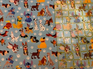 Disney Dogs on Blue Inspired Custom Tumbler Cut Cotton Spandex 9x14 - Picture 1 of 1